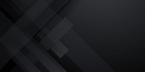 Wall Mural - modern simple abstract black 3d business presentation background. dark deep black dynamic abstract v