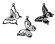 Butterfly templates for earrings or pendants