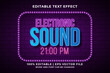 © Hasbi Creative - Electronic Sound editable text effect neon 3d template style Premium Vector
