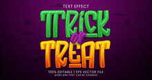 Trick Or Treat Text, Horror Cartoon Editable Text Effect Style