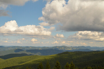 clouds over the mountains