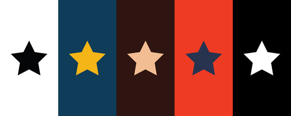 Wall Mural - Star icon for web and mobile