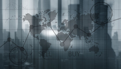 Wall Mural - Sell and Buy Finance Business Traders concept