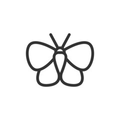 Sticker - Butterfly line icon in trendy style.