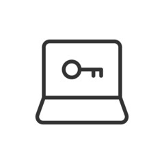 Poster - Simple internet security line icon.