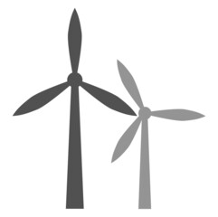 Poster - Wind energy , icon illustration, vector on white backgroundv