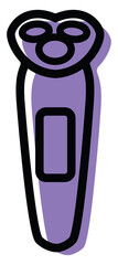 Poster - Purple electric razor, illustration, on a white background.