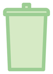 Poster - Green bin, illustration, vector on a white background.