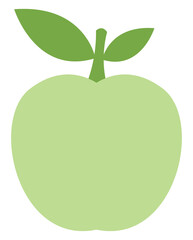 Wall Mural - Green apple, illustration, vector on a white background.