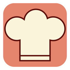 Poster - Chefs hat, illustration, vector on a white background.