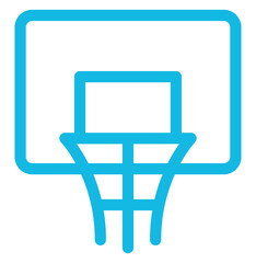 Sticker - Basketball hoop, illustration, vector on a white background.