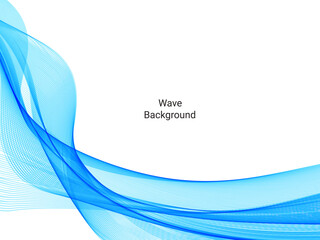 Abstract blue modern flowing stylish wave in white backround illustration pattern