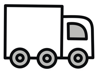 Wall Mural - Transport truck, illustration, vector on a white background.