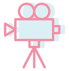 Sticker - Wedding video, illustration, vector on a white background.