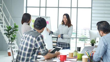 Wall Mural - Multi Ethnics Teamwork Collaboration Team Meeting Communication concept in Business people Working Together Conference Room. Diversity Partner Business Meeting brainstorming together Businessman Team