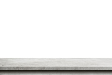 Wall Mural - Empty cement table on isolated white background with copy space and display montage for product.