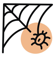 Sticker - Halloween web, illustration, vector, on a white background.