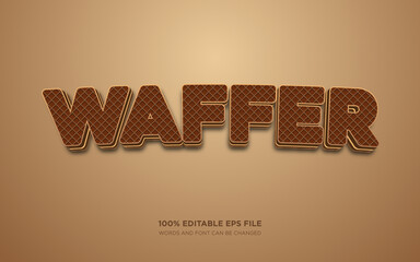 Poster - wafer 3d editable text style effect