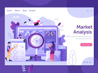 Wall Mural - global market analysis and research web banner