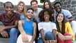 © Alessandro Biascioli - Happy multiracial group of diverse friends hang out in the city - Young people lifestyle concept