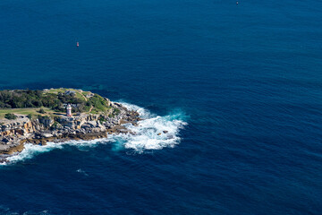 Canvas Print - aerial view of Hornby Lighthouse, on the tip of South Head, New South Wales, Australia