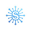 © SUGIYARTO - Letter s technology logo designs, Letter s connect dot network logo design vector.