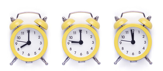 Poster - Alarm clock isolated at white  background. Office clock