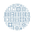 Block Chain vector linear modern round illustration