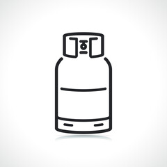 Sticker - gas cylinder thin line icon