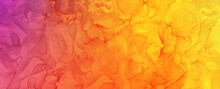 Red Orange And Yelllow Background With Watercolor And Grunge Texture Design, Colorful Textured Paper In Bright Autumn Or Fall Warm Sunset Colors Wallpaper
