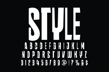 Fototapete - minimal  font.Vector of colorful stylized font and alphabet, Vector of colorful stylized font and alphabet Typography urban style silver and golden fonts for technology, digital, vector illustration

