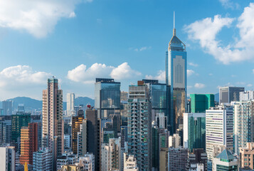Aufkleber - Skyline of downtown district of Hong Kong city