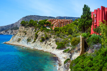 Wall Mural - panoramic view of La Manzanera beach, Calpe, Spain