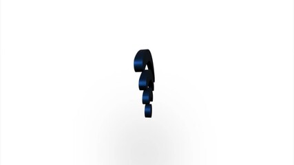 Leinwandbilder - Blue Wi-Fi icon flipping, rotation. Elegant 3d realistic light render. Seamless loop animation video