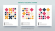 © Gooder - Abstract geometric design covers. Trending vintage retro style background. Set of simple colorful mockup posters Creative vector elements.