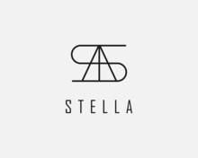 Signature Logo Name Stella Usable Logo Design For Private Logo, Business Name Card Web Icon, Social Media Icon