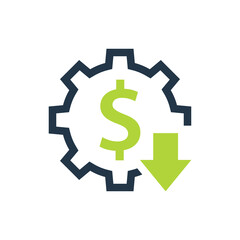 Wall Mural - Reduce maintenance cost icon. Clipart image isolated on white background