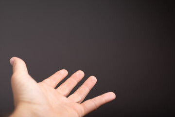 Aufkleber - man mid section with hand out