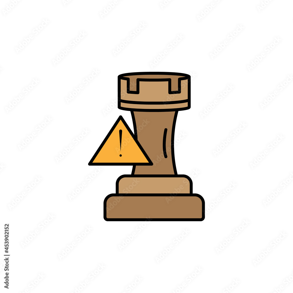 caution line colored icon. Signs and symbols can be used for web, logo ...