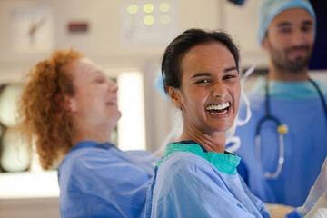 Wall Mural - Surgeons talking in operating room