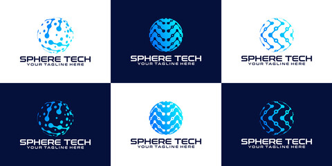 Poster - tech globe Logo design inspiration collection