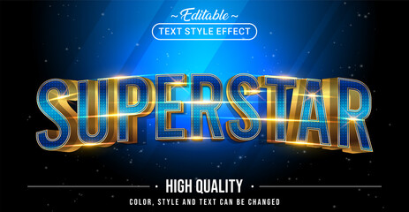 Aufkleber - Editable text style effect - Superstar text style theme.