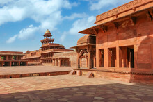 Fatehpur Sikri Medieval Red Sandstone Architecture And Ruins Of Fort City Built In The Sixteenth Century