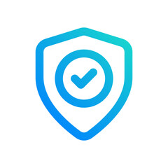 Poster - Shield protection with check mark icon vector illustration.