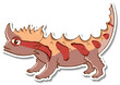 Sticker design with Thorny Devil Lizard isolated