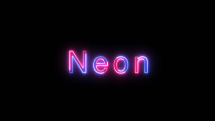 Wall Mural - Saber neon text for technology background


