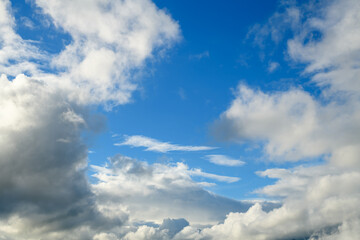 Canvas Print - beautiful sky with white clouds