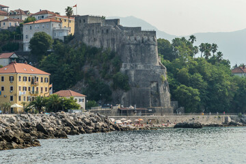 Herceg Novi, Montenegro - August 24, 2021: Forte Mare Fortress