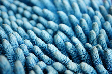 Closeup Of A Blue Cleaning Mop