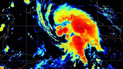 2021 hurricane ida time lapse satellite imagery. (